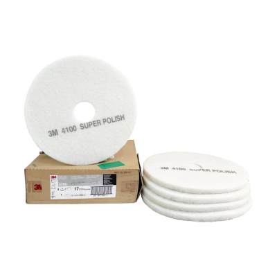 3M White Supper Polish Pad 4100 17in 5 per Case 1